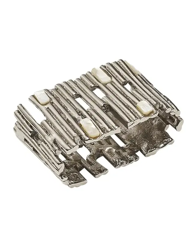 Kim Seybert Silver Matrix Napkin Ring