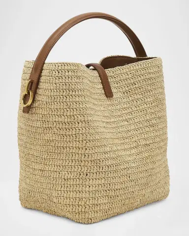 Saint Laurent Le 37 Raffia Bucket Bag | Thumbnail 6 Saint Laurent Le 37 Raffia Bucket Bag | Thumbnail 6
