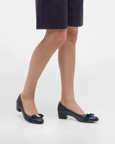 Ferragamo Vara Leather Bow Low Pumps | Thumbnail 2 Ferragamo Vara Leather Bow Low Pumps | Thumbnail 2
