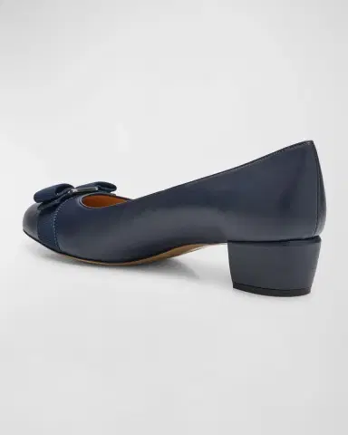 Ferragamo Vara Leather Bow Low Pumps | Thumbnail 4 Ferragamo Vara Leather Bow Low Pumps | Thumbnail 4