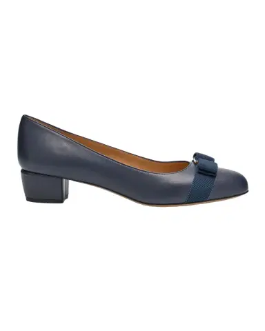 Ferragamo Vara Leather Bow Low Pumps | Thumbnail 1 Ferragamo Vara Leather Bow Low Pumps | Thumbnail 1