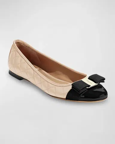 Ferragamo Varina Quilted Bow Ballerina Flats | Thumbnail 2 Ferragamo Varina Quilted Bow Ballerina Flats | Thumbnail 2