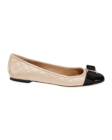 Ferragamo Varina Quilted Bow Ballerina Flats | Thumbnail 1 Ferragamo Varina Quilted Bow Ballerina Flats | Thumbnail 1