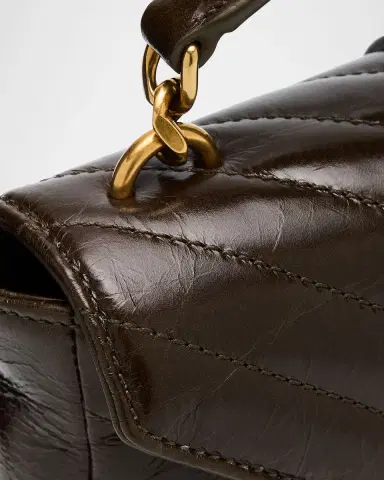 Saint Laurent College Mini YSL Quilted Top Handle Bag | Thumbnail 10 Saint Laurent College Mini YSL Quilted Top Handle Bag | Thumbnail 10