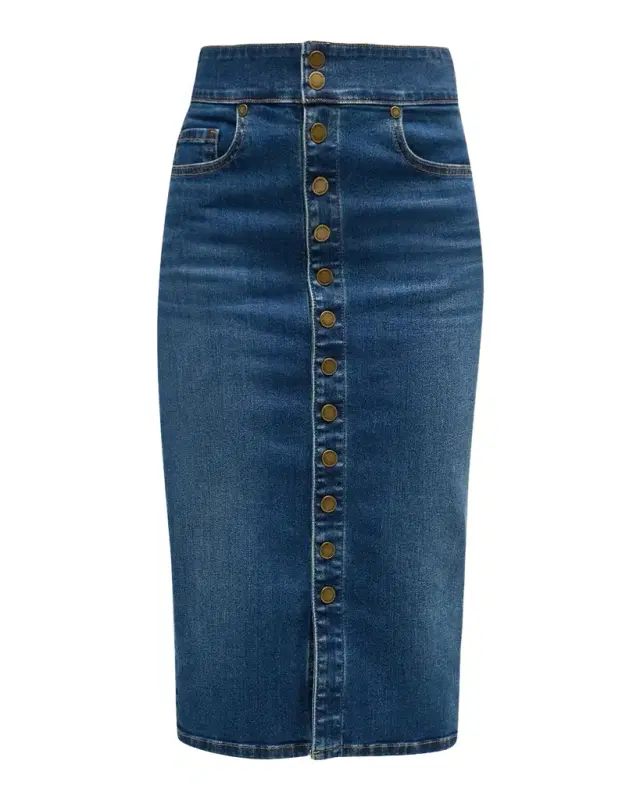 Ramy Brook Karter Denim Midi Skirt
