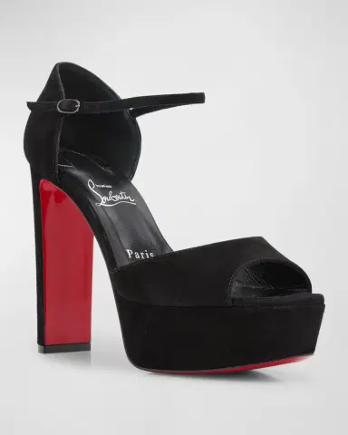 Christian Louboutin 130mm Sandaloo Suede Platform Sandals | Thumbnail 3