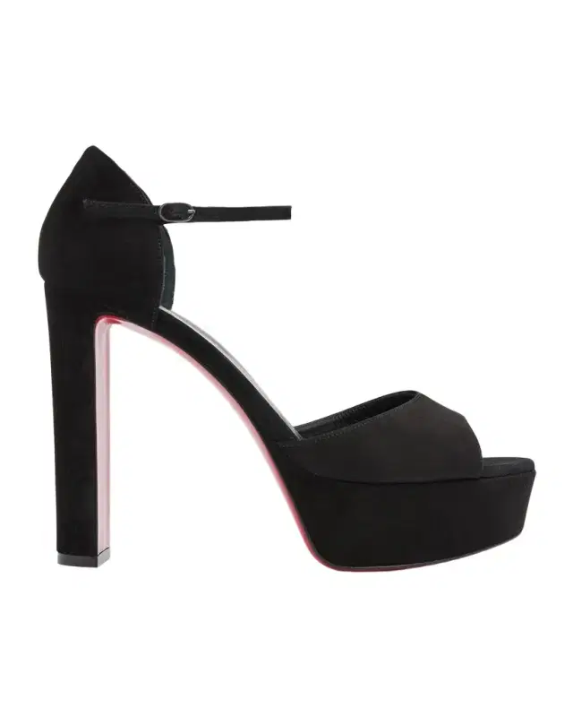 Christian Louboutin 130mm Sandaloo Suede Platform Sandals