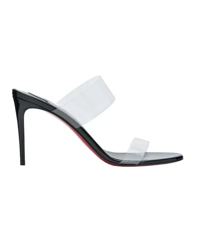 Christian Louboutin 85mm Just Nothing Clear Slide Sandals