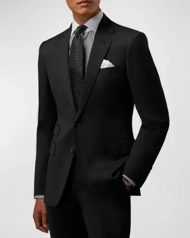 Ralph Lauren Purple Label Men's Gregory Hand-Tailored Wool Serge Suit | Thumbnail 3