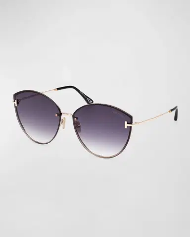 Tom Ford Evangeline Metal Cat-Eye Sunglasses | Thumbnail 3