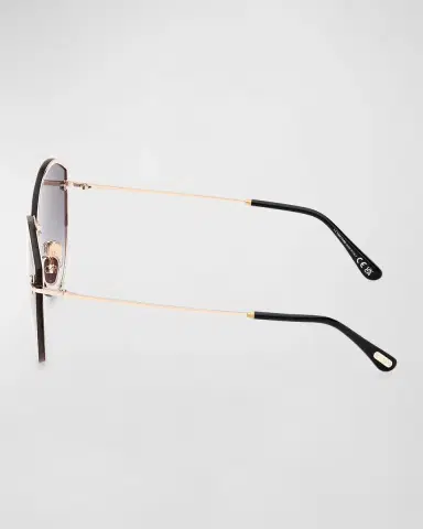 Tom Ford Evangeline Metal Cat-Eye Sunglasses | Thumbnail 4