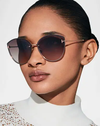 Tom Ford Evangeline Metal Cat-Eye Sunglasses | Thumbnail 5