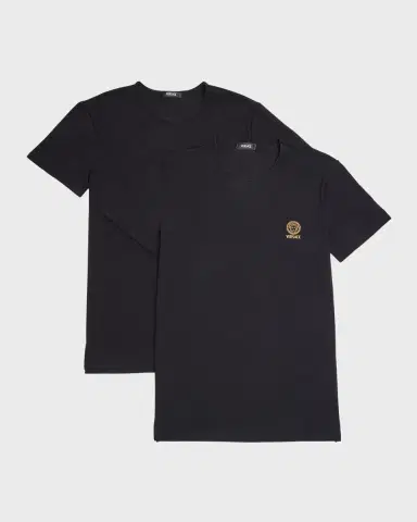 Versace Men's 2-Pack Cotton Logo T-Shirts | Thumbnail 2