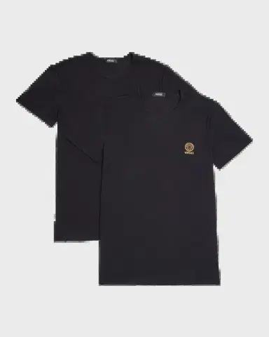 Versace Men's 2-Pack Cotton Logo T-Shirts | Thumbnail 3