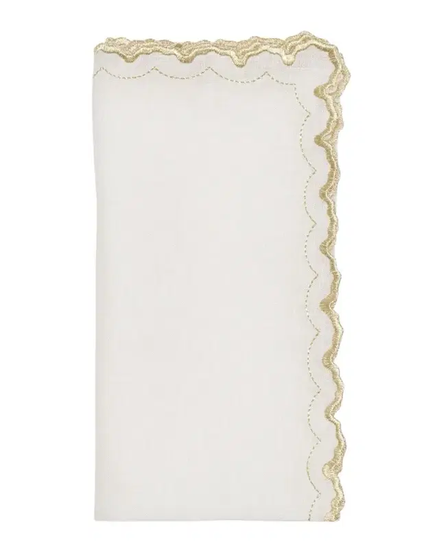 Kim Seybert Arches Golden Napkin