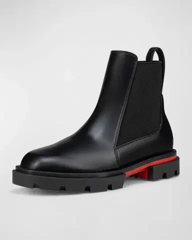Christian Louboutin Girl 's Marchacroche Calf Leather Boots, Toddlers/Kids | Thumbnail 2