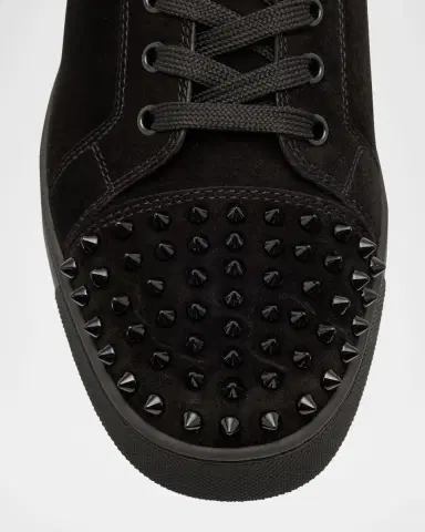 Christian Louboutin Men's Louis Junior Spikes Leather Low-Top Sneakers | Thumbnail 7 Christian Louboutin Men's Louis Junior Spikes Leather Low-Top Sneakers | Thumbnail 7