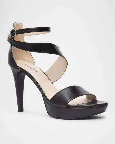 NeroGiardini Leather Ankle-Strap Platform Sandals | Thumbnail 2