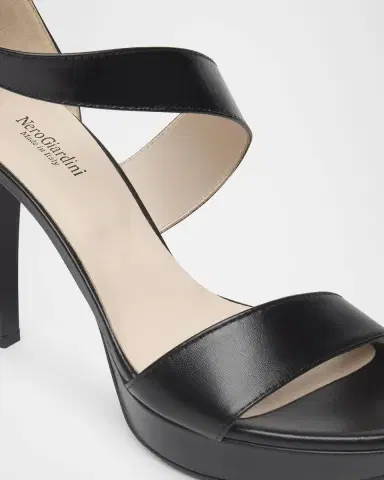NeroGiardini Leather Ankle-Strap Platform Sandals | Thumbnail 5
