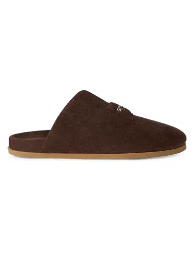Givenchy Men's Puffy Mules in Suede - Dark Brown | Thumbnail 1