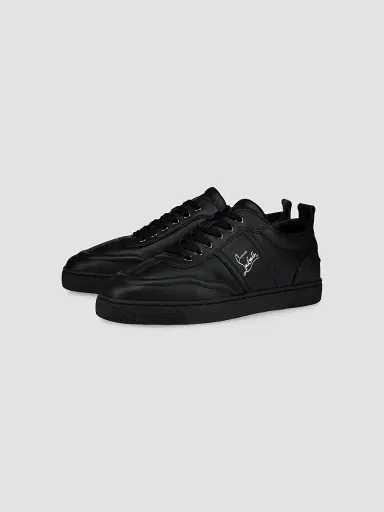 Christian Louboutin Men's Retero Low-Top Sneakers - Black - Size 15 | Thumbnail 2 Christian Louboutin Men's Retero Low-Top Sneakers - Black - Size 15 | Thumbnail 2