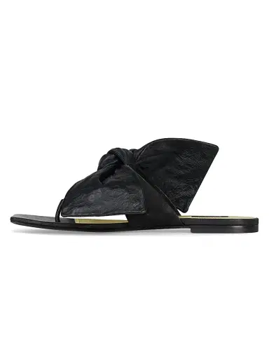 Givenchy Women's Boudoir Thongs in Nappa Leather with Bow - Black - Size 11 | Thumbnail 3