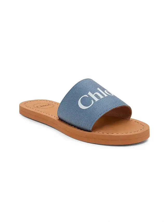 Chloé Baby Girl's, Little Girl's & Girl's Logo Canvas Sandals - Blue 12 (Child)