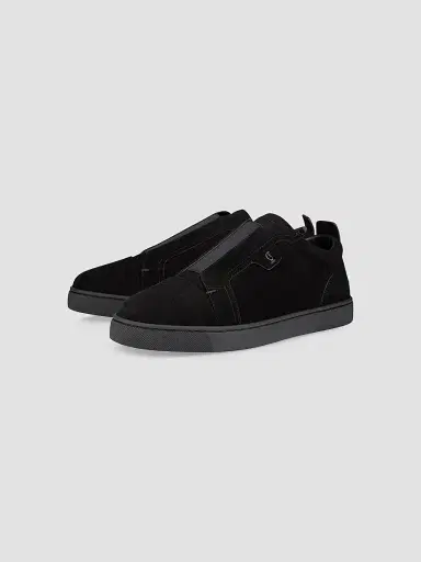 Christian Louboutin Men's St Louis Suede Sneakers - Black - Size 13.5 | Thumbnail 2 Christian Louboutin Men's St Louis Suede Sneakers - Black - Size 13.5 | Thumbnail 2