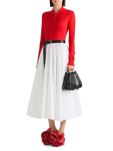 Givenchy Women's Long Circular Skirt in Poplin - White - Size 6 | Thumbnail 2 Givenchy Women's Long Circular Skirt in Poplin - White - Size 6 | Thumbnail 2