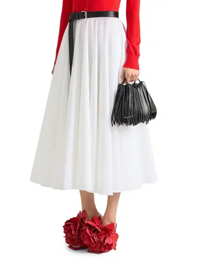 Givenchy Women's Long Circular Skirt in Poplin - White - Size 6 | Thumbnail 3 Givenchy Women's Long Circular Skirt in Poplin - White - Size 6 | Thumbnail 3