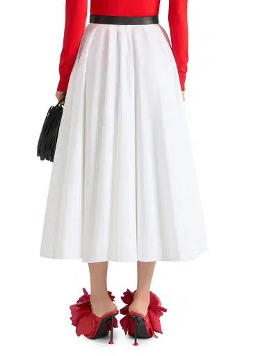 Givenchy Women's Long Circular Skirt in Poplin - White - Size 6 | Thumbnail 4 Givenchy Women's Long Circular Skirt in Poplin - White - Size 6 | Thumbnail 4