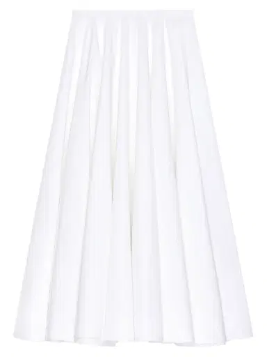 Givenchy Women's Long Circular Skirt in Poplin - White - Size 6 | Thumbnail 1 Givenchy Women's Long Circular Skirt in Poplin - White - Size 6 | Thumbnail 1