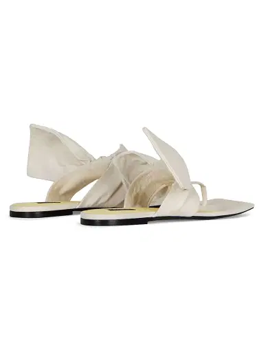 Givenchy Women's Boudoir Thongs in Nappa Leather with Bow - Ivory - Size 11 | Thumbnail 4