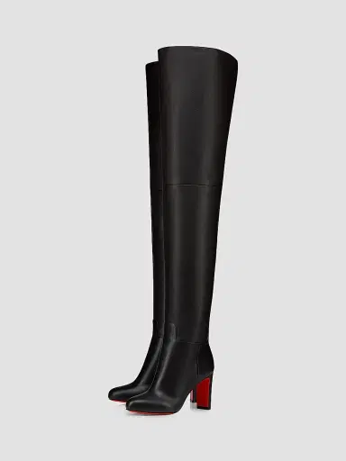 Christian Louboutin Women's Loo 85MM Leather Thigh Boots | Thumbnail 2 Christian Louboutin Women's Loo 85MM Leather Thigh Boots | Thumbnail 2