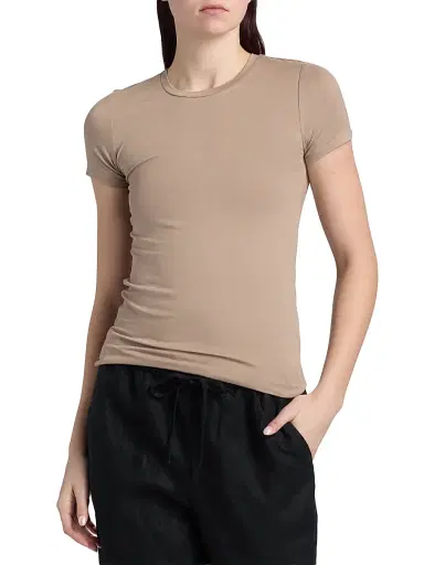 MAJESTIC FILATURES Women's Soft Touch Crewneck T-Shirt - Coffee Latte - Size Medium | Thumbnail 3 MAJESTIC FILATURES Women's Soft Touch Crewneck T-Shirt - Coffee Latte - Size Medium | Thumbnail 3