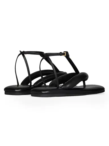 Givenchy Women's Boudoir Bicolor Thongs in Nappa Leather - Black - Size 11 | Thumbnail 4