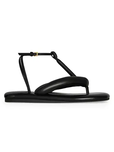 Givenchy Women's Boudoir Bicolor Thongs in Nappa Leather - Black - Size 11 | Thumbnail 1