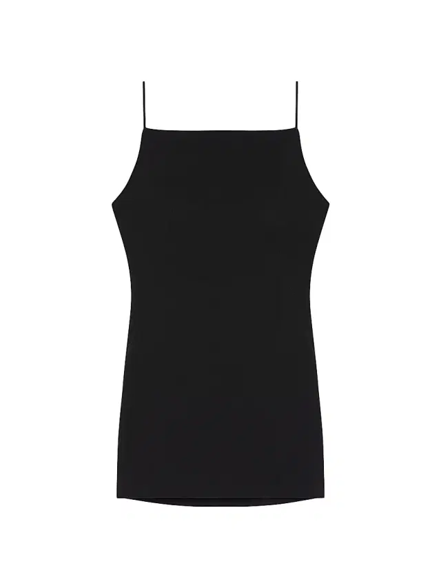 Women's Sliced Mini Dress in Crepe Cady - Black