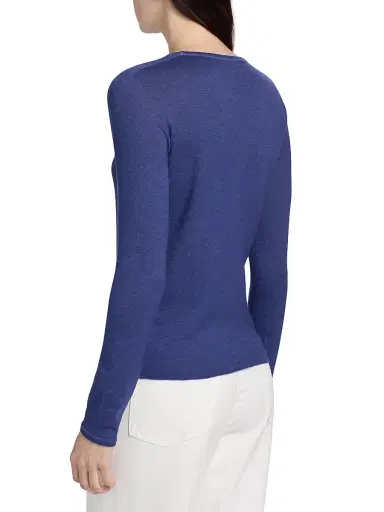 MAJESTIC FILATURES Women's Cashmere Crewneck Sweater - Blue Moon - Size XS | Thumbnail 5