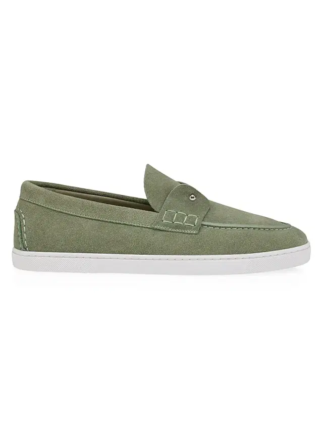Christian Louboutin Men's Chambeliboat Leather Loafers - Haiiro