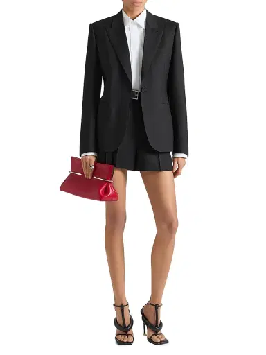 Givenchy Women's Boudoir Bicolor Heeled Thongs in Nappa Leather - Black - Size 11 | Thumbnail 5