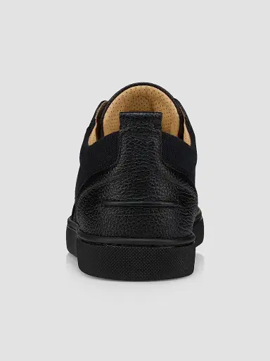 Christian Louboutin Men's Retero Leather Low Top Sneakers - Black - Size 7.5 | Thumbnail 3