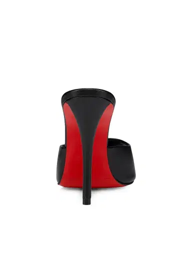 Christian Louboutin Women's Miss Z 100MM Leather Mule Sandals - Black - Size 11 | Thumbnail 3