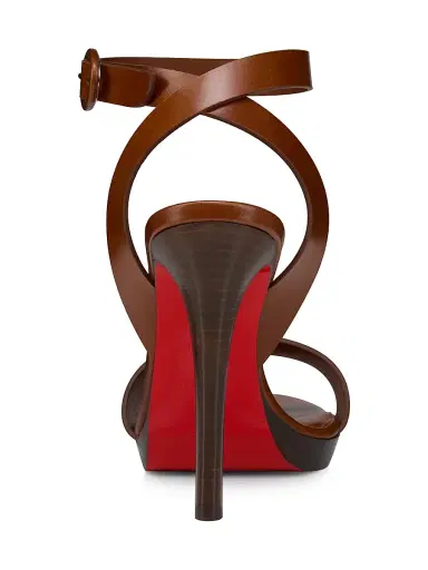 Christian Louboutin Women's Fanny 120MM Leather Sandals - Dark Carmine - Size 11 | Thumbnail 3 Christian Louboutin Women's Fanny 120MM Leather Sandals - Dark Carmine - Size 11 | Thumbnail 3