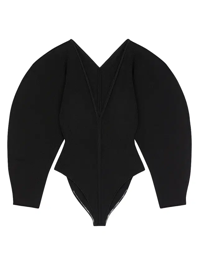 Givenchy Women's Cocoon Bodysuit in Engineered Knit - Black