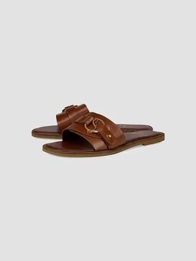 Christian Louboutin Women's Her In Roma Leather Mule Sandals - Dark Carmine | Thumbnail 2
