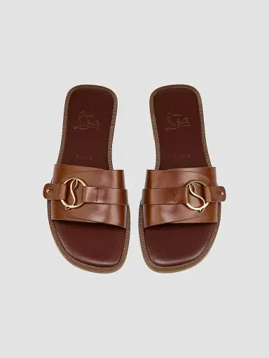 Christian Louboutin Women's Her In Roma Leather Mule Sandals - Dark Carmine | Thumbnail 4