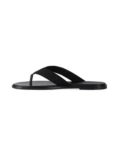 Givenchy Men's Bay Thongs in Gros Grain and Leather - Black | Thumbnail 3