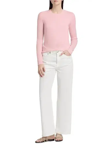 MAJESTIC FILATURES Women's Cashmere Crewneck Sweater - Blossom - Size Large | Thumbnail 2 MAJESTIC FILATURES Women's Cashmere Crewneck Sweater - Blossom - Size Large | Thumbnail 2