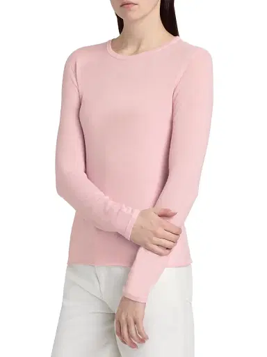 MAJESTIC FILATURES Women's Cashmere Crewneck Sweater - Blossom - Size Large | Thumbnail 4 MAJESTIC FILATURES Women's Cashmere Crewneck Sweater - Blossom - Size Large | Thumbnail 4